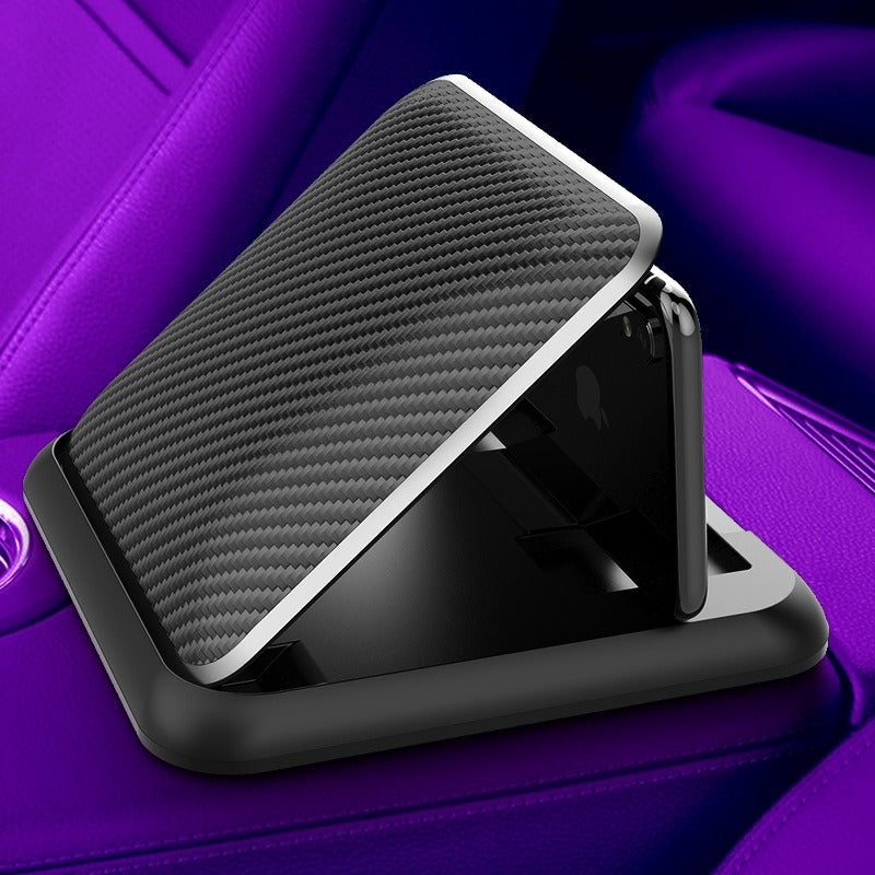 Mobile phone holder, sunshade instrument panel, AR navigation device holder, car carbon fiber patterned mobile phone holder, sil - V.I.P Digital Presence