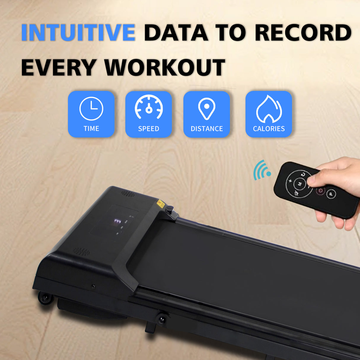 Portable treadmill with remote control, a 240 pound walking and jogging machine, and a black capacity - V.I.P Digital Presence