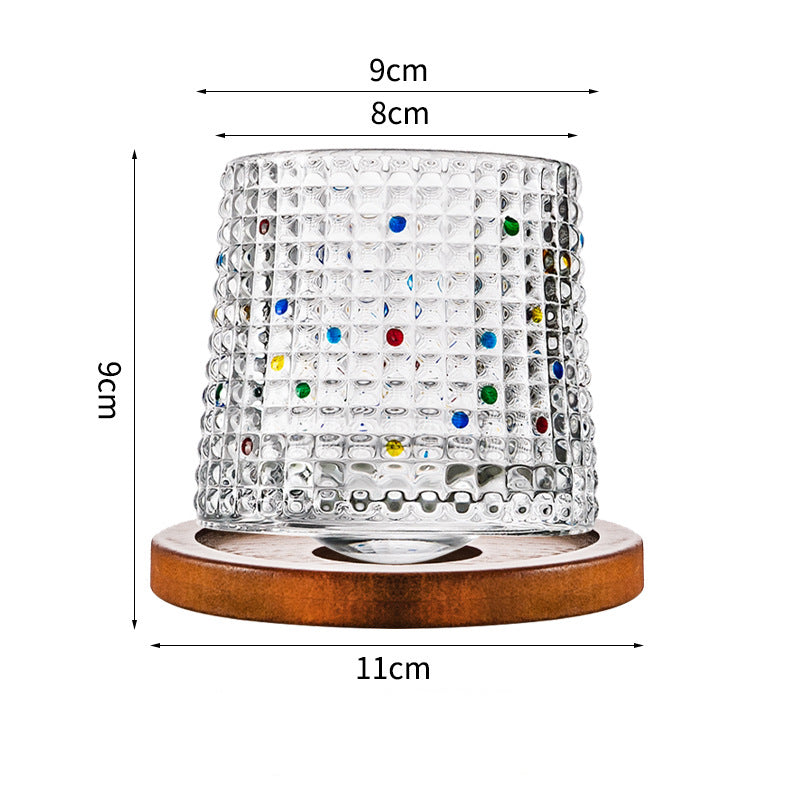 Hand drawn rotating glass cups multiple multi-purpose whiskey glasses rotating glass cups - V.I.P Digital Presence