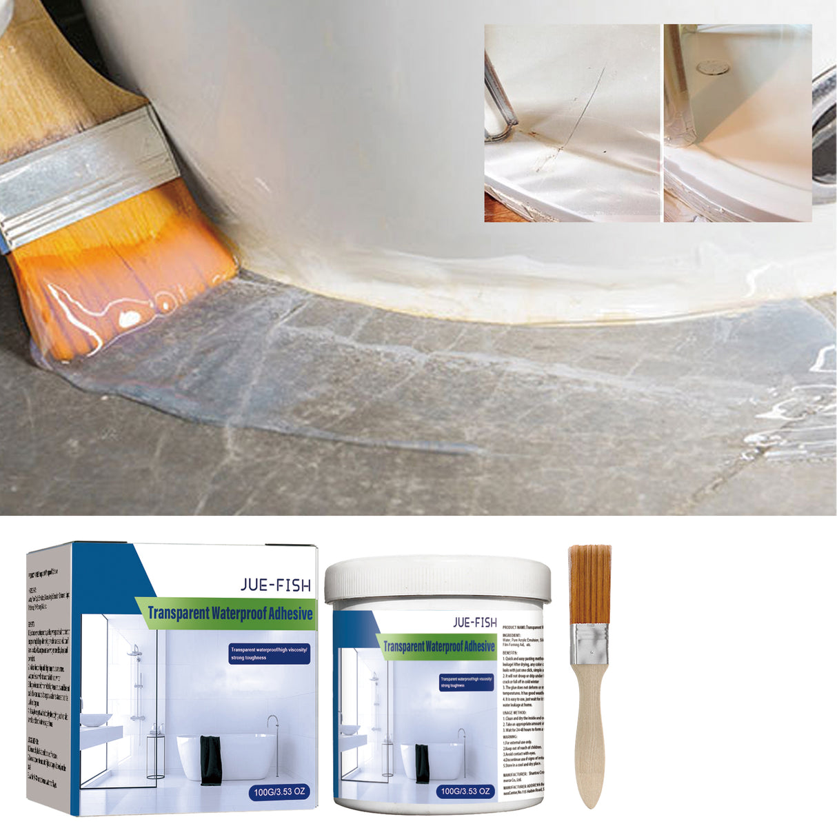 Transparent Waterproof Glue Transparent Waterproof Paint Toilet Balcony Free Brick Roof Leak Proof Glue - V.I.P Digital Presence