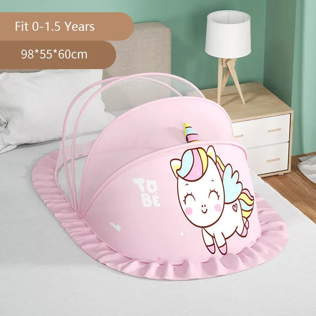 Baby mosquito net cover baby crib Mongolian yurt full face mosquito proof cover children's foldable bottomless mosquito net