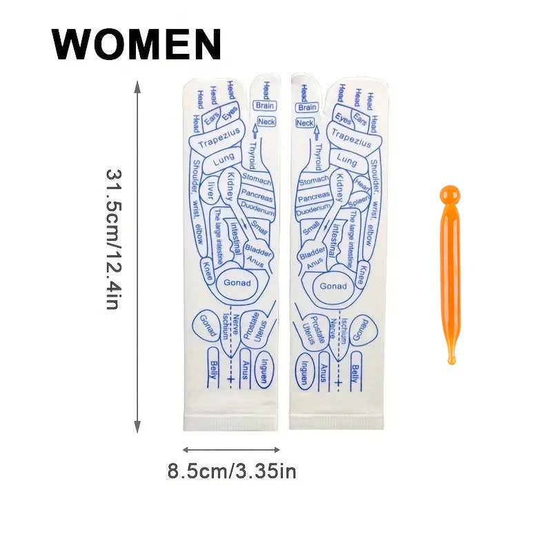 Reflexology Socks Women Foot Massage Meridian Acupoint Reflex Area Acupoint Socks And Foot Acupoint Illustration Socks for Foot - V.I.P Digital Presence
