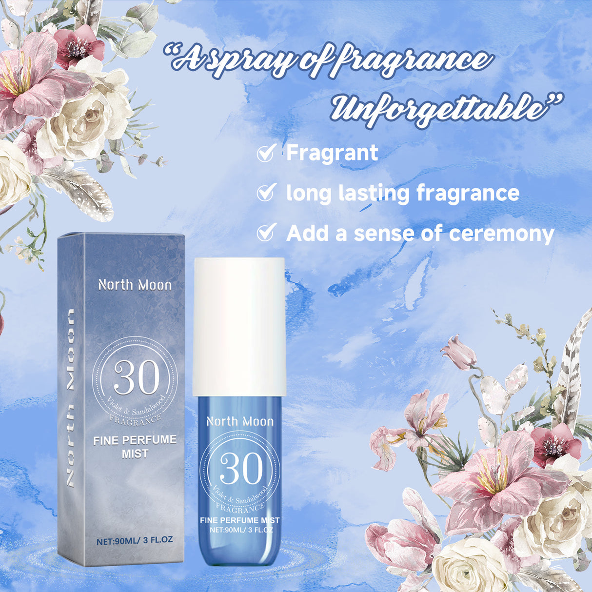 Violet Perfume Spray, Fresh Light Fragrance Behind Ears And Wrist Lasting Charm Perfume - V.I.P Digital Presence