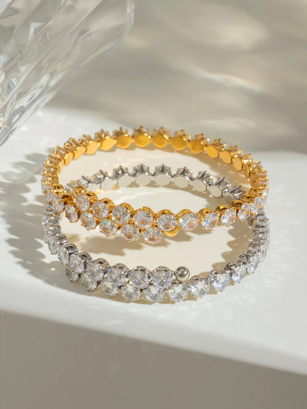 Stainless Steel Inlaid Zircon Bracelet - V.I.P Digital Presence