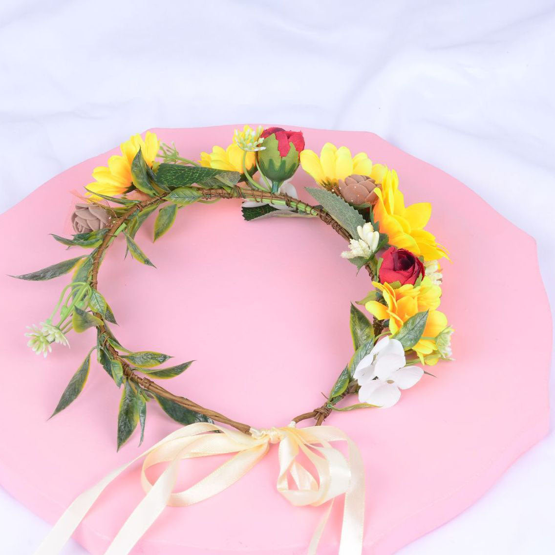 Korean style flower garland headwear sunflower children's performance scenic area decoration headwear hair accessories sunflower - V.I.P Digital Presence
