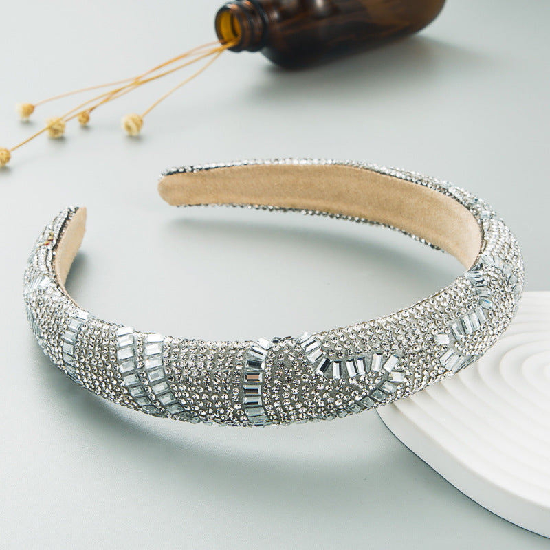 Hair Hoop Fashion New Design Shiny Gypsophila Thin Sponge Headband Korean High-End High-Skull Top Hair Accessories - V.I.P Digital Presence
