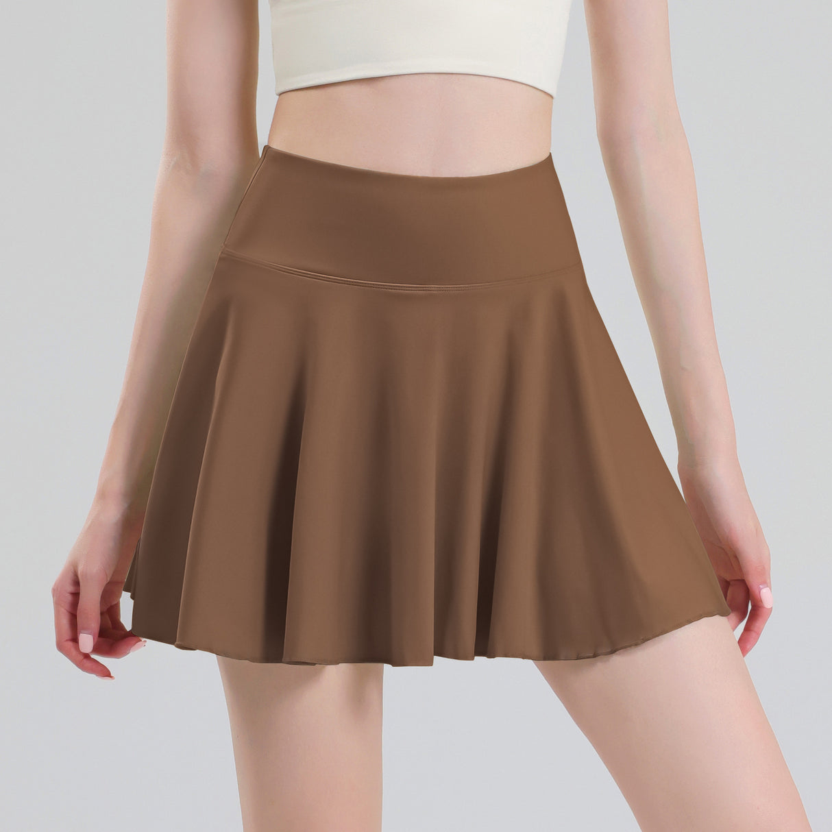 Tennis skirt women's yoga white badminton pleated skirt quick drying anti glare half skirt - V.I.P Digital Presence