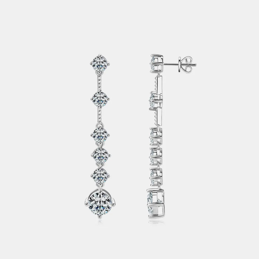 4 Carat Moissanite 925 Sterling Silver Earrings - V.I.P Digital Presence