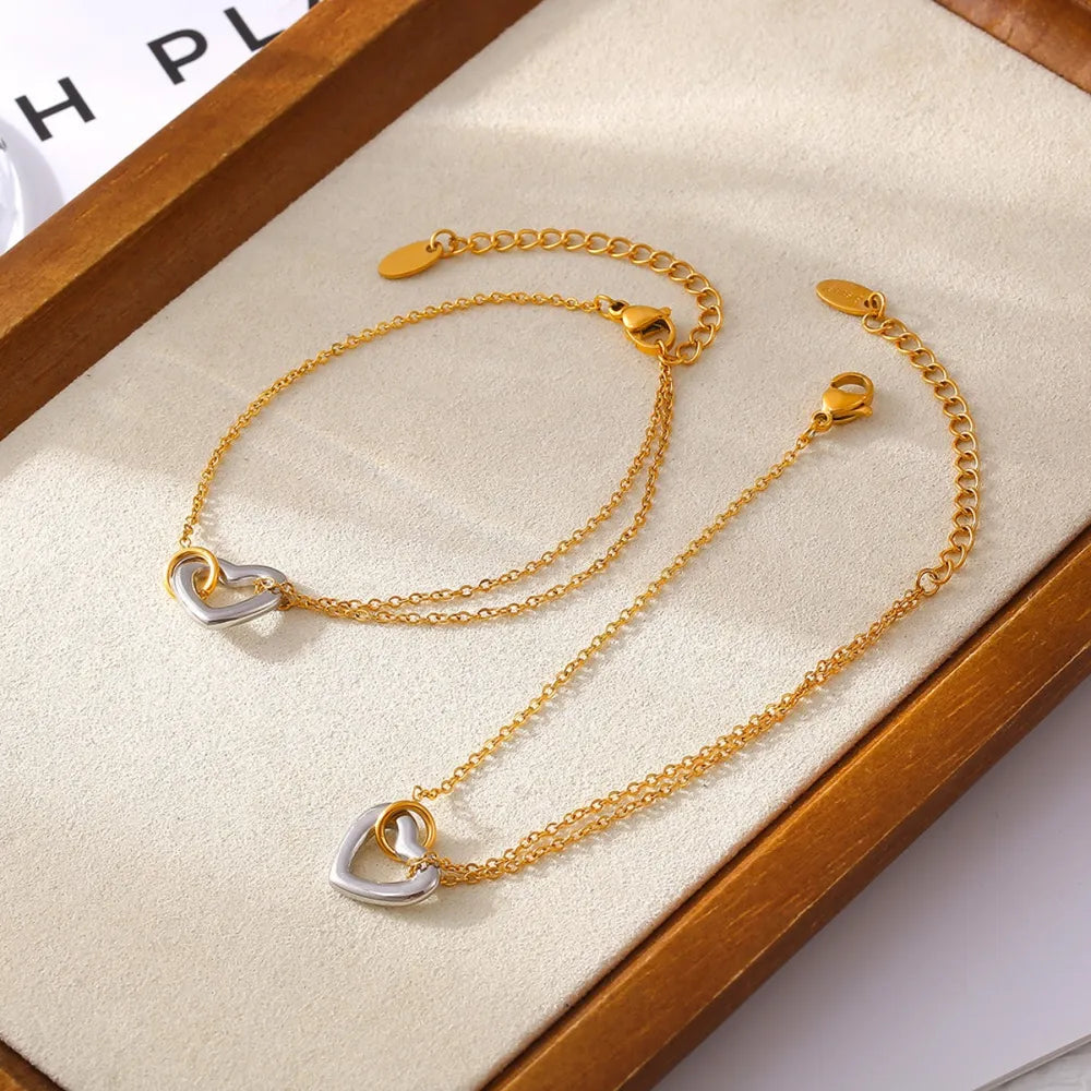 18K Gold-Plated Heart Bracelet - V.I.P Digital Presence