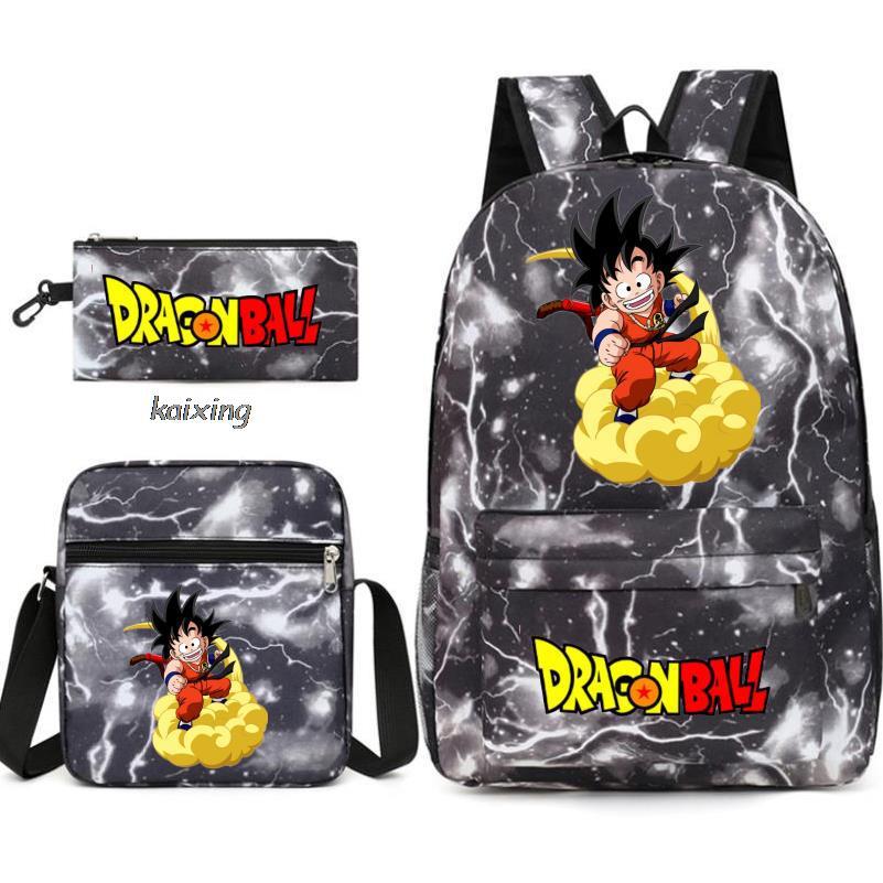 Youth Dragon Ball Backpack Student Shoulder Bag Travel Bag 3-Piece Set - V.I.P Digital Presence