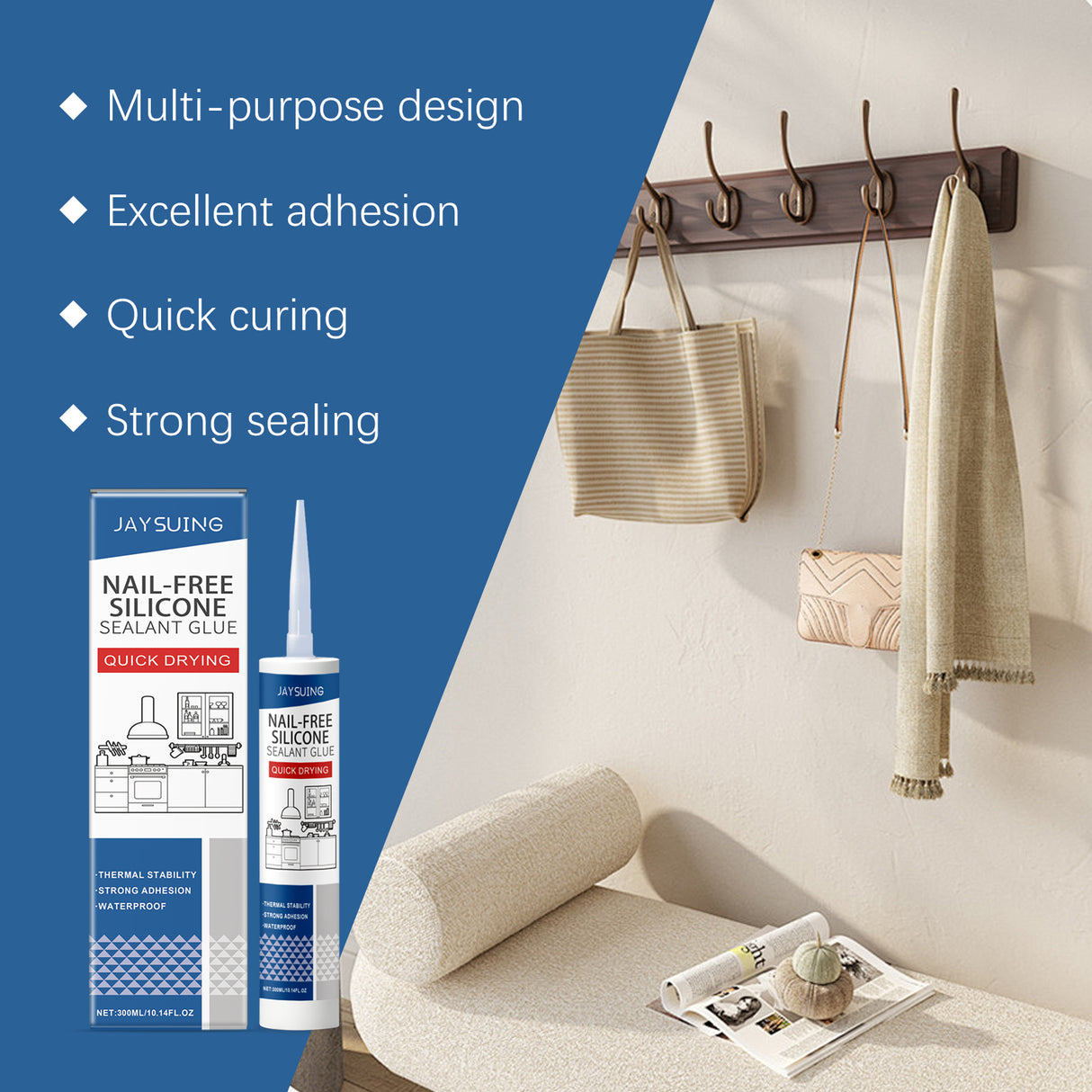 Nail-Free Silicone Sealant Household Wood Cermet Plastic Household Seal Nail-Free Adhesive - V.I.P Digital Presence