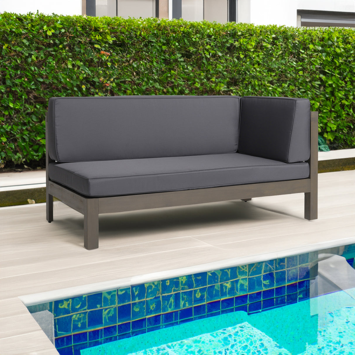 BRAVA X-BACK RIGHT CORNER BENCH, DARK GREY - V.I.P Digital Presence