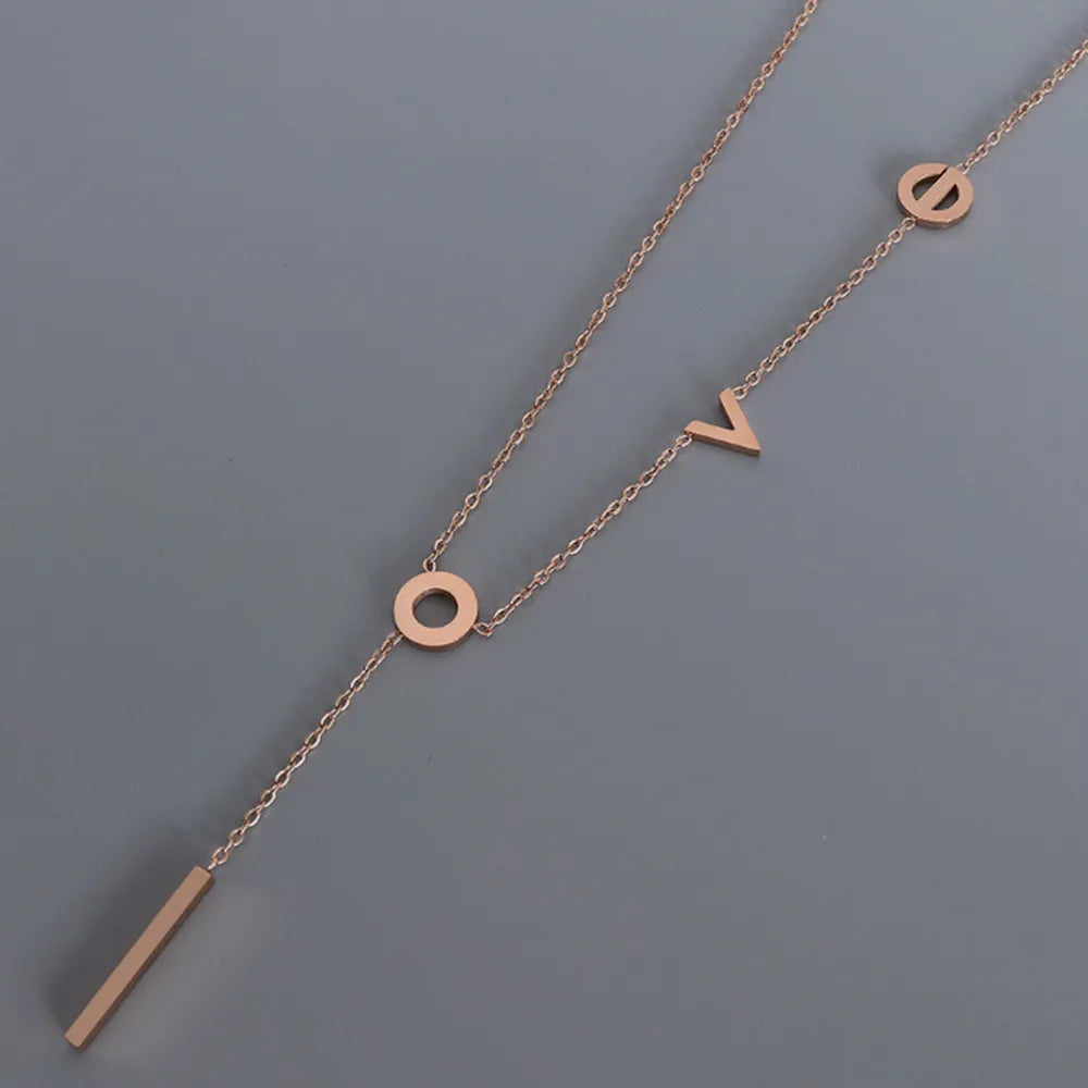 Titanium Steel Letter Necklace - V.I.P Digital Presence