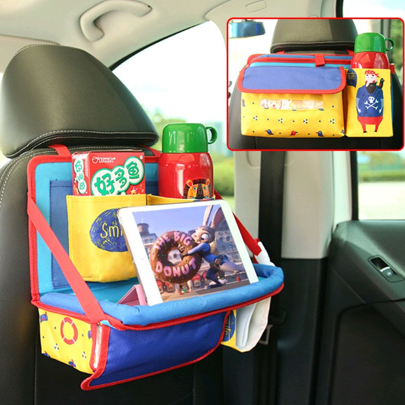 Cesta colgante universal para coche de bebé, bolsa de almacenamiento, organizador para el respaldo del asiento del coche con soporte para tableta, bolsa de almacenamiento de viaje, accesorios para cochecito