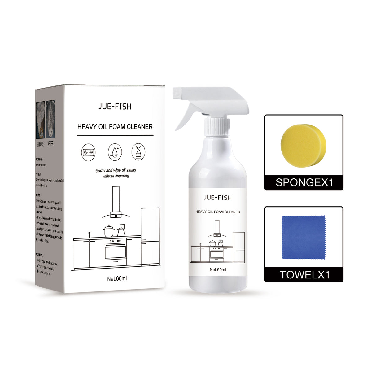 Heavy Oil Foam Cleaner, Kitchen Stove Range Hood Wash Basin Oil Dirt Removal Cleaner - V.I.P Digital Presence