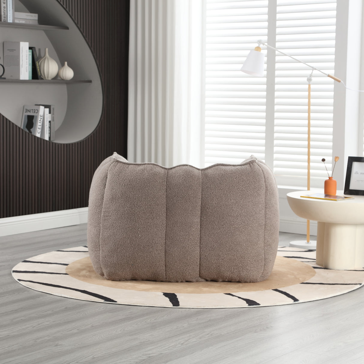 Soft Bean Bag Chair with High Resilient Foam(Chips)for living room and bedroom,Comfortable Square Lazy Sofa with Footstool - V.I.P Digital Presence