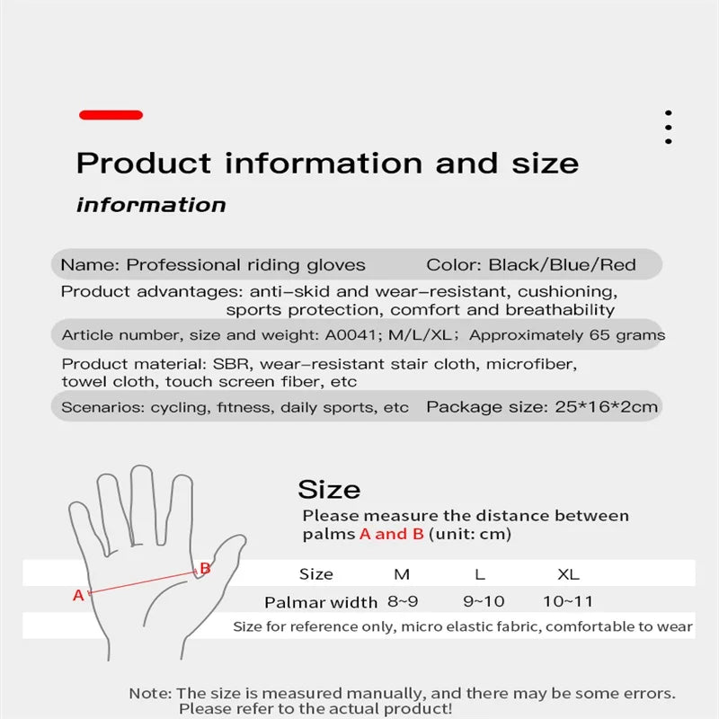 Men and women outdoor cycling windproof and cold proof motorcycle electric bike full finger touch screen anti slip gloves - V.I.P Digital Presence
