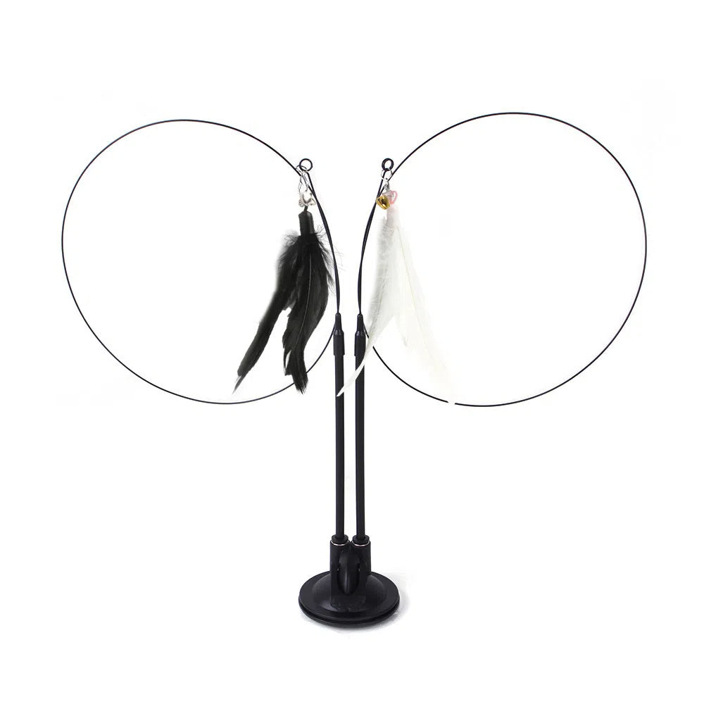 Suction cup cat toy stick that can be attached and held with steel wire multi head interchangeable cat toy and pet supplies - V.I.P Digital Presence