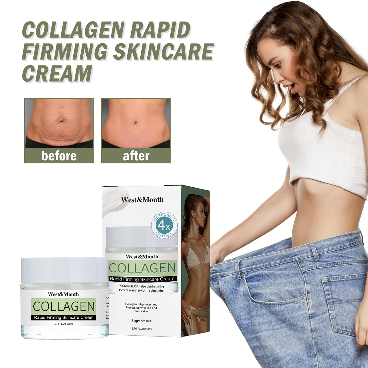 Collagen Rapid Firming Skincare Cream, Tighten Belly Body Sculpting Massage And Slimming Cream - V.I.P Digital Presence