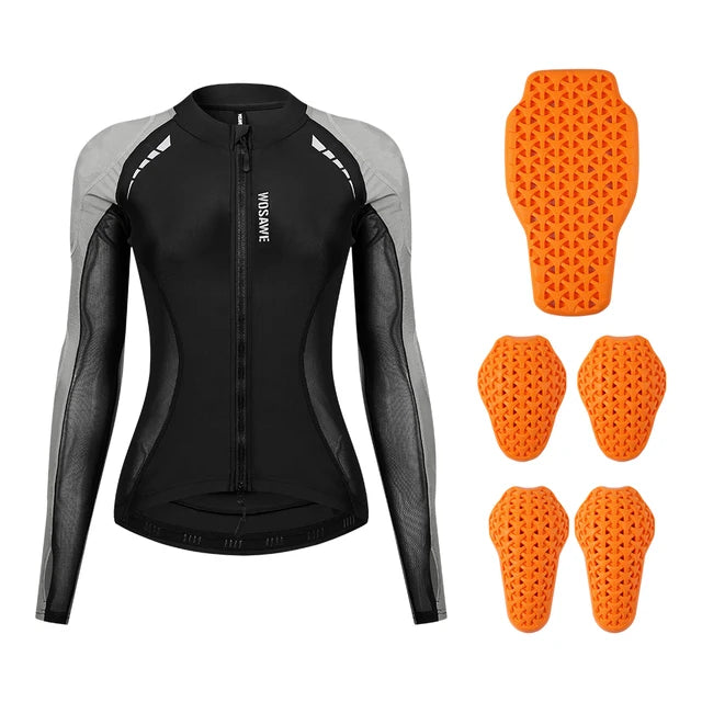 WOSAWE Women Motorcycle Jacket Body Armor CE Certified Summer Downhill Motocross Riding Clothing Protection Racing Reflective - V.I.P Digital Presence