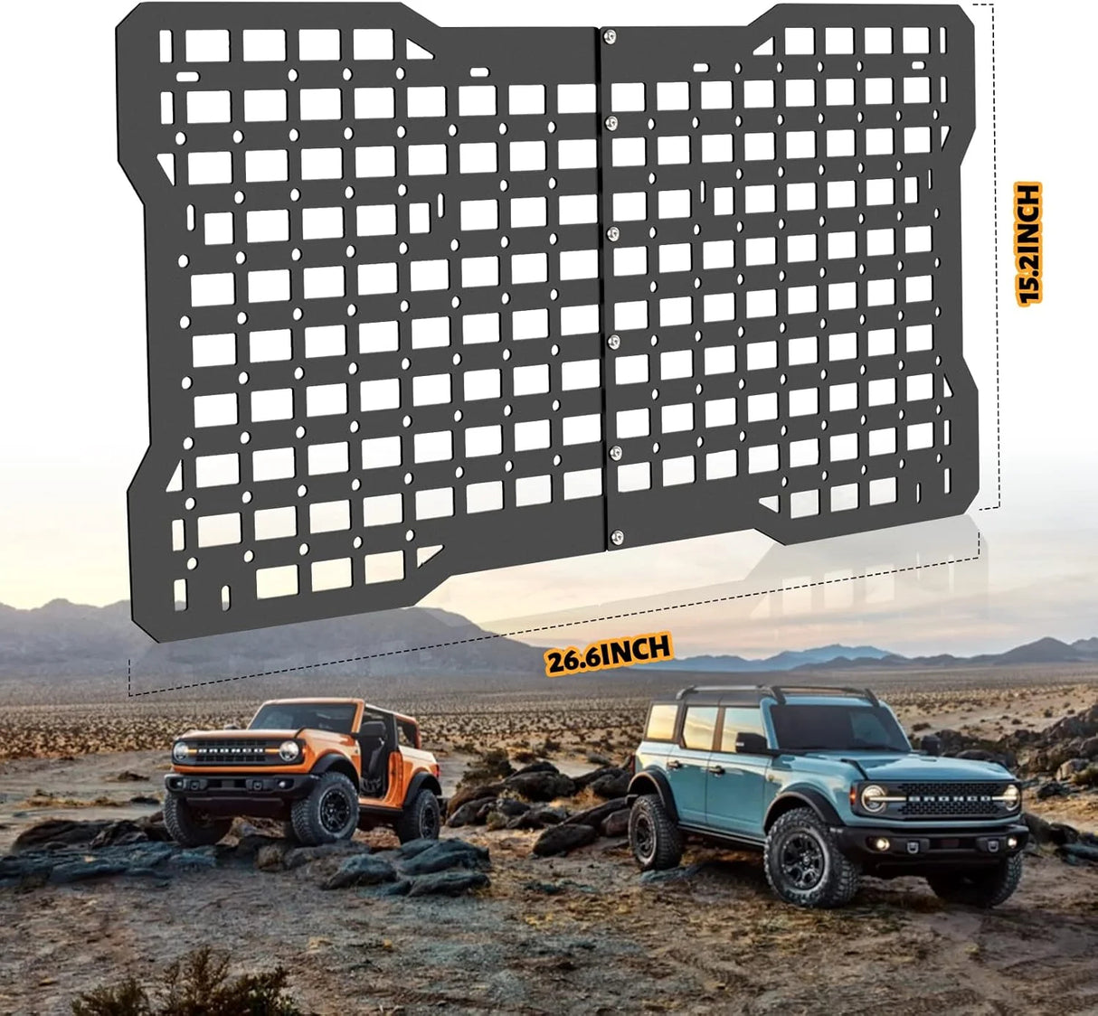 OFF ROAD Tailgate Storage Panel Tailgate Molle Panel Steel Cargo Shelf Storage Luggage Holder Carrier for Ford Bronco Accessorie - V.I.P Digital Presence