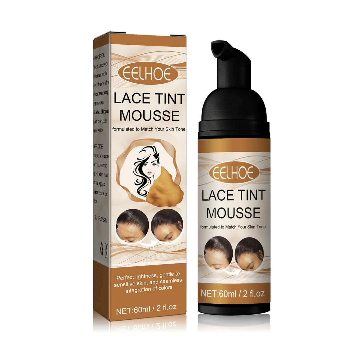 Lace Tint Mousse, No Damage Hair Easy To Color Wig Color Disposable Hair Conditioner - V.I.P Digital Presence
