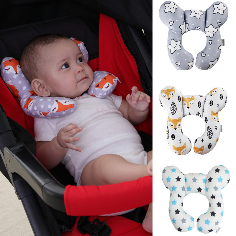 Baby head protection U-shaped pillow stroller fixed head pillow car seat sleeping protection head and neck pillow - V.I.P Digital Presence