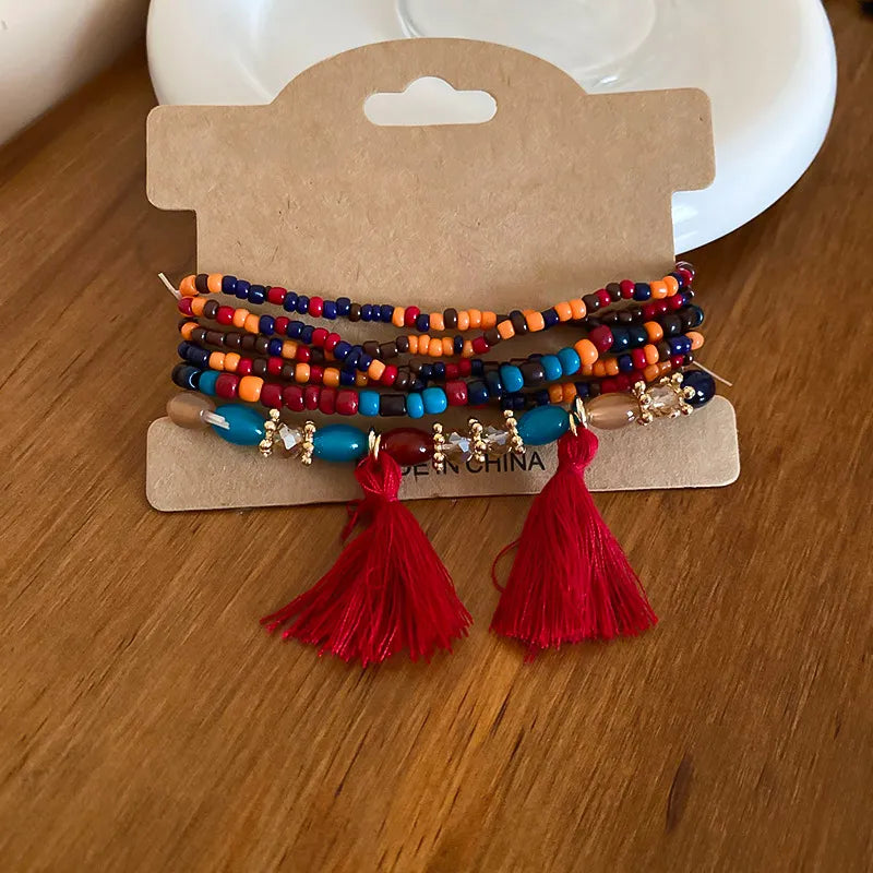 Tassel Rice Bead Bracelet - V.I.P Digital Presence