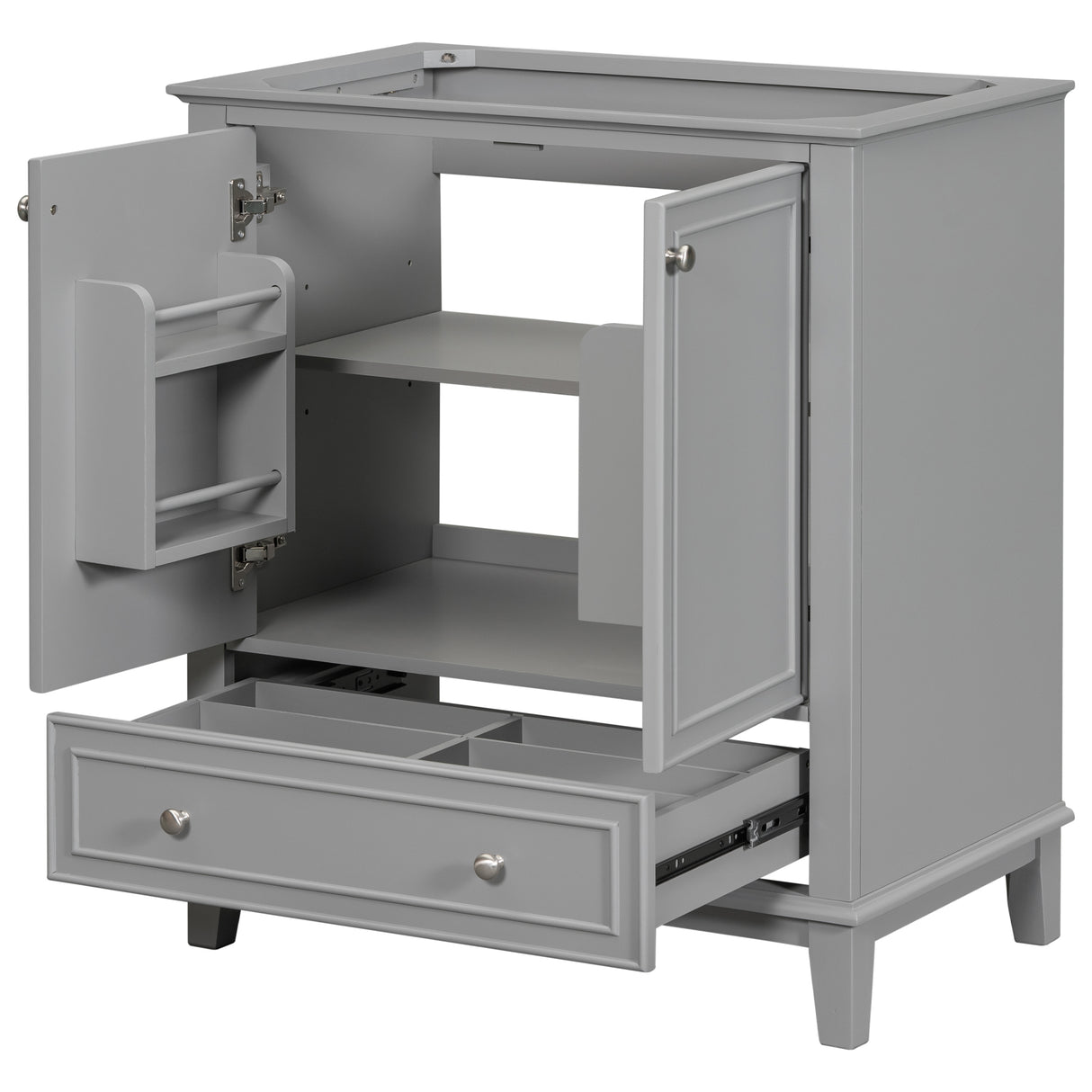 30 inch bathroom vanity no sink base only gray - V.I.P Digital Presence