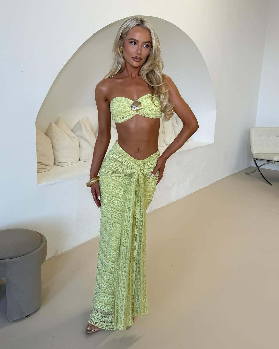 Lace Jacquard Vacation Seaside Leisure Swimsuit Two Piece Set - V.I.P Digital Presence