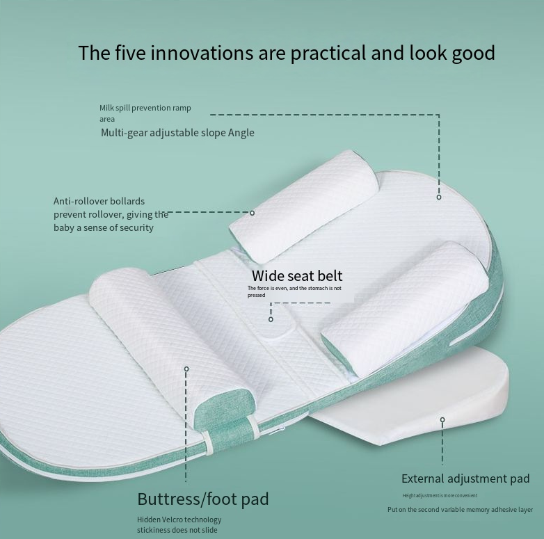 Baby anti spitting slope pad anti milk choking slope pillow newborn lying and feeding artifact cushion nursing pillow - V.I.P Digital Presence