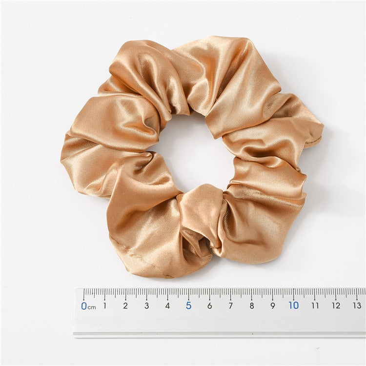 Women Silk Scrunchie Elastic Handmade Multicolor Hair Band Ponytail Holder Headband Hair Accessories 1PC Satin Silk Solid Colo - V.I.P Digital Presence