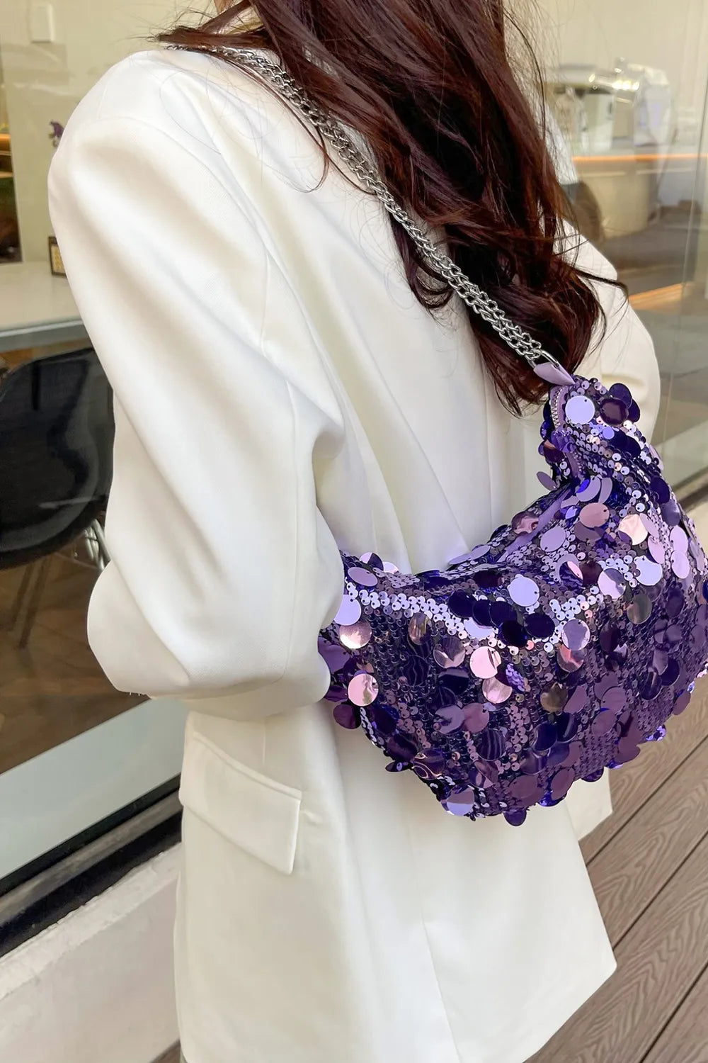 Sequin Chain Crossbody Bag - V.I.P Digital Presence