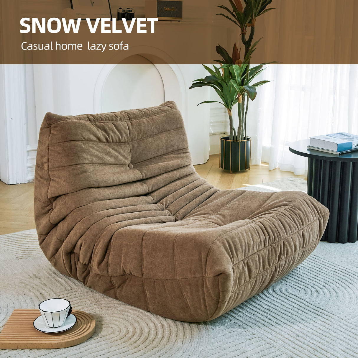 Floor sofa Bean Bag Chair for Adults Fireside Bean Bag Lounger Memory Foam Chair for Home, office, Apartment or Gaming Venue - V.I.P Digital Presence