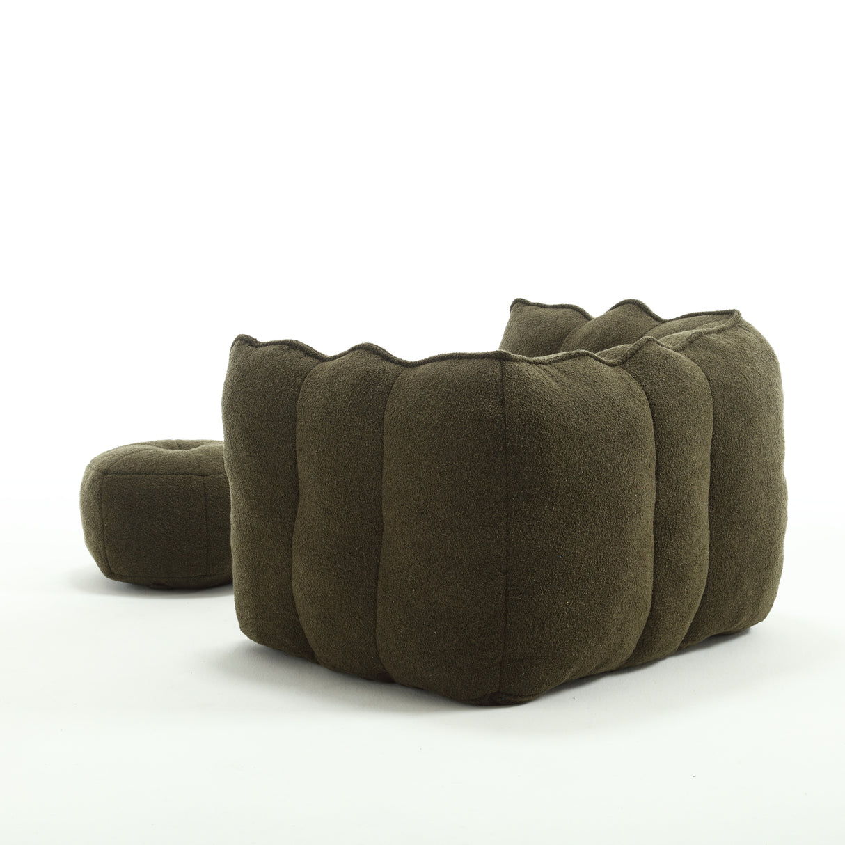 Soft Bean Bag Chair with High Resilient Foam(Chips)for living room and bedroom,Comfortable Square Lazy Sofa with Footstool - V.I.P Digital Presence