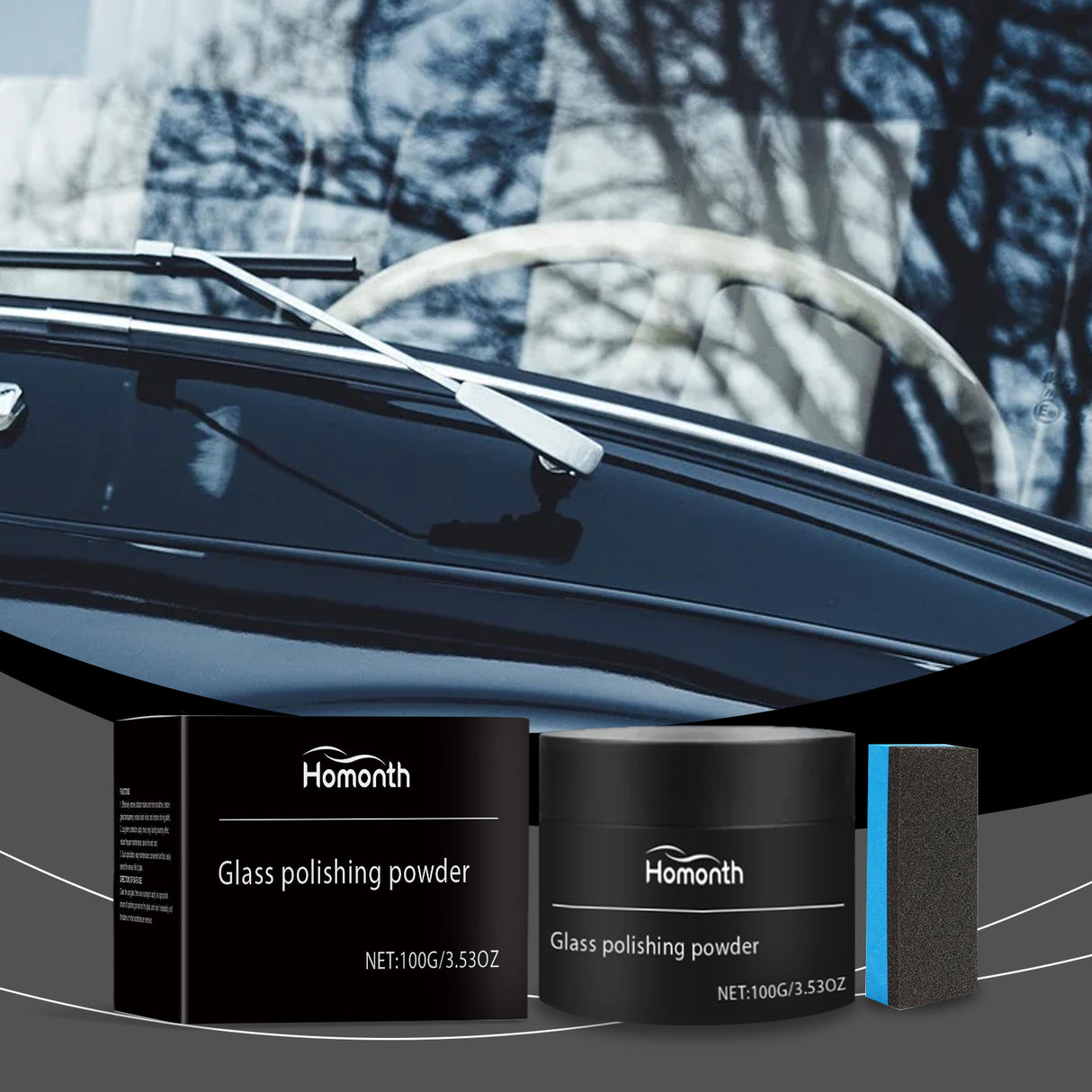 Car Glass Polishing Powder Window Cleaning Decontamination Waterproof Cleaning Rain Car Glass Cleaning Powder - V.I.P Digital Presence