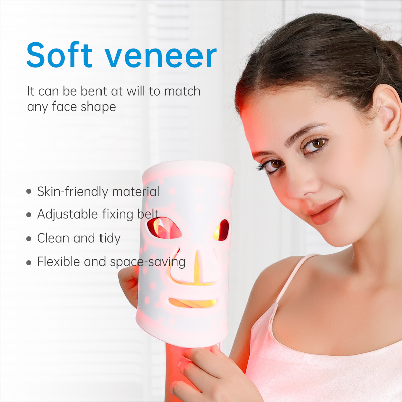 LED Color Light Home Beauty Device with Red, Blue, Green, and Purple Light Mask, 98 Light Beads for Facial Phototherapy Mask - V.I.P Digital Presence