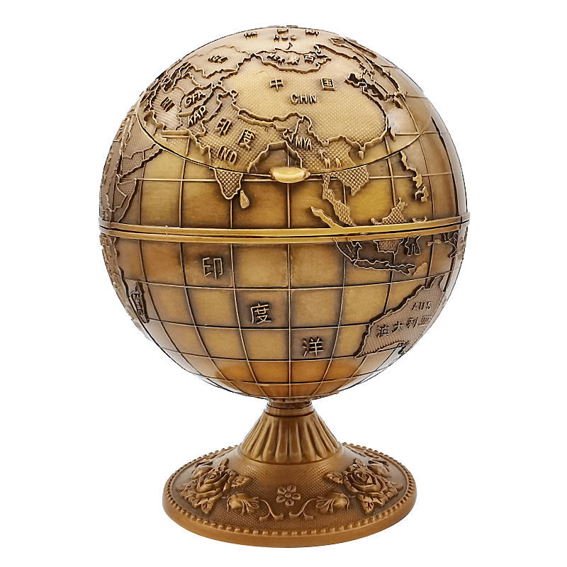 Antique style personalized ashtray with lid anti fly ash household large classical craft gift - V.I.P Digital Presence