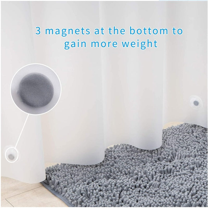 Bathroom Shower Lining Frosted Plastic Extra Long Shower Curtain Liner With Magnet Metal Eyelets Thickened Shower Curtain - V.I.P Digital Presence
