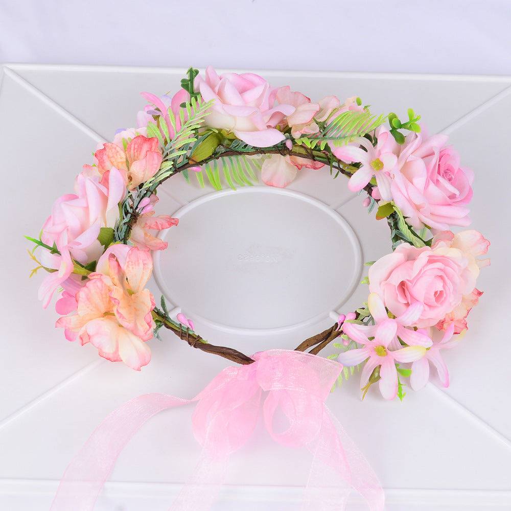 Korean garland headdress fresh corolla walk show dance headdress holiday pastoral props handmade hairpin - V.I.P Digital Presence