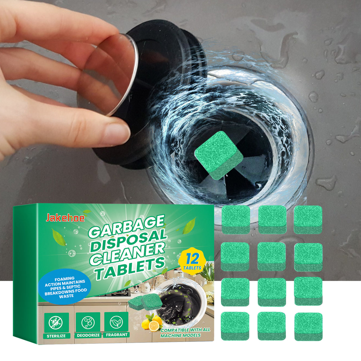 Garbage Disposal Cleaning Block, Kitchen Food Waste Disposal Agent Pipeline Cleaning Block - V.I.P Digital Presence