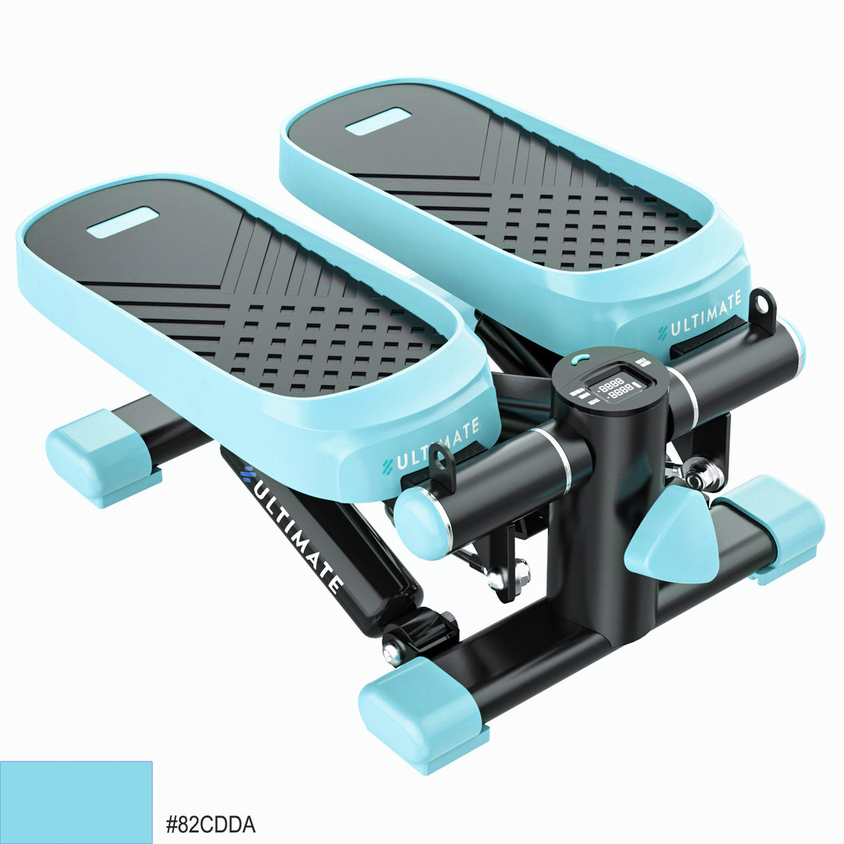 Home Office Exercise 330LBS Capacity Mini Stepper with Resistance Bands and LCD Monitor ,blue - V.I.P Digital Presence