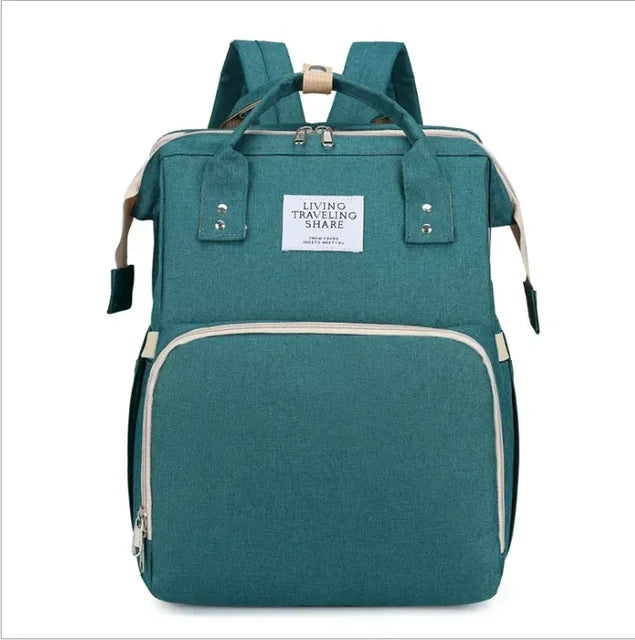 New Outdoor Folding Bag with Baby Can Sleep Mommy Bag Multi-functional Bottle Backpack Diaper Backpack - V.I.P Digital Presence