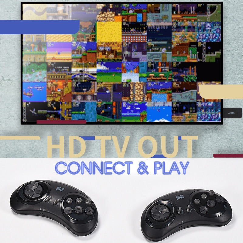 16 bit Classic Retro MD Sega Gaming Console Home HDMI HD TV Gaming Console Wireless Doubles Gaming Console - V.I.P Digital Presence