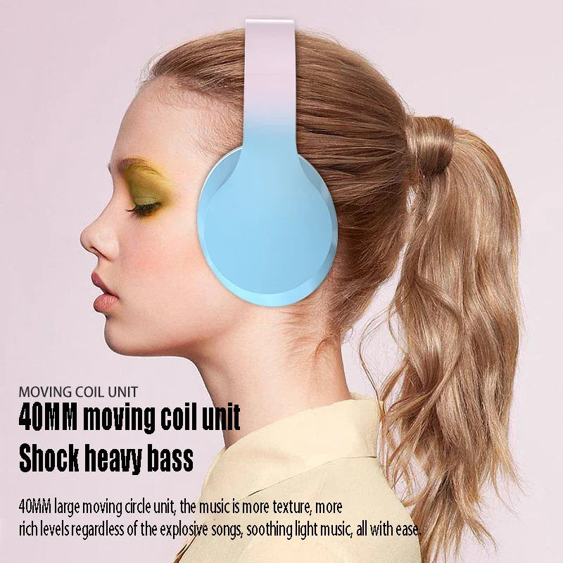 DR56 Headset Wireless Bluetooth Headset Children's Online Game Class Call E-sports Headset New Gradient. - V.I.P Digital Presence