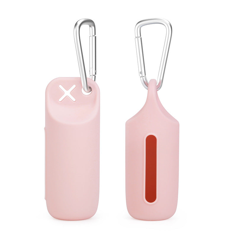 Silicone dog poop bag holder with dispenser, portable, hanging ring & storage case - V.I.P Digital Presence