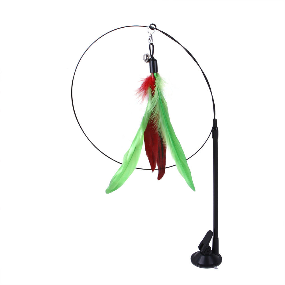 Suction cup cat toy stick that can be attached and held with steel wire multi head interchangeable cat toy and pet supplies - V.I.P Digital Presence