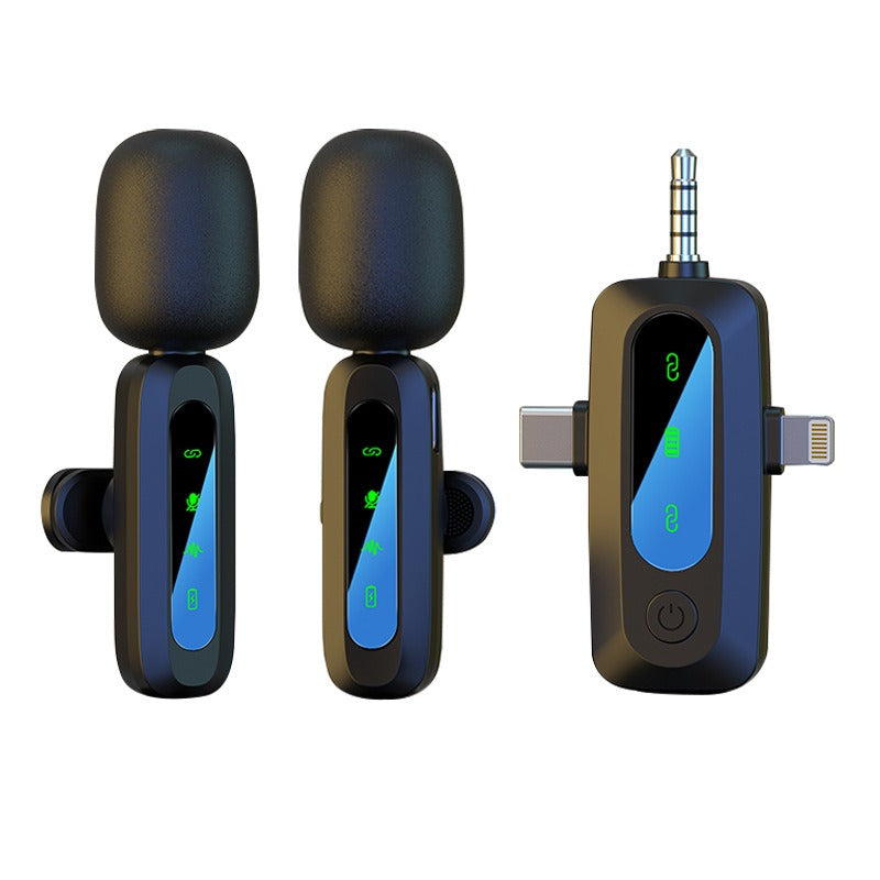 Wireless lavalier microphone J3 three in one interface intelligent sound collection and noise reduction lavalier microphone - V.I.P Digital Presence