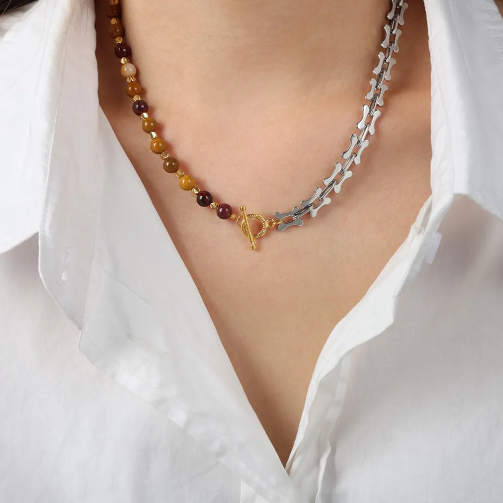 Titanium Steel Egg Yolk Stone Necklace - V.I.P Digital Presence