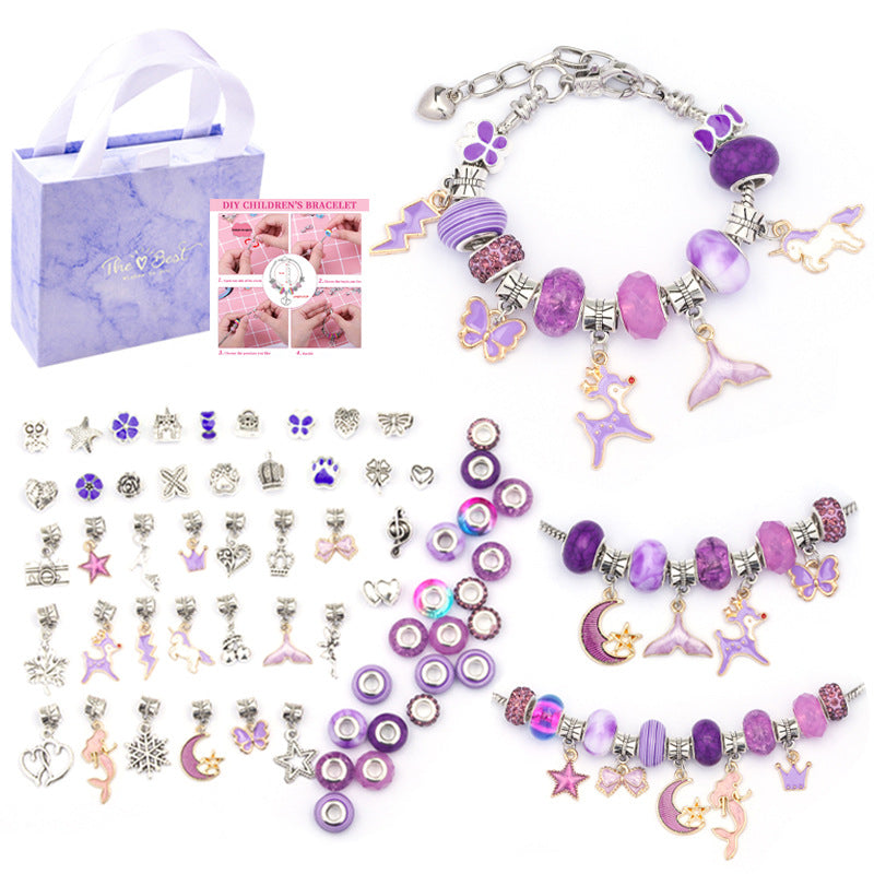 Cartoon Pink Set DIY Handmade Jewelry Children's Bracelet Women's Exquisite Gift Box Gift Bracelet - V.I.P Digital Presence